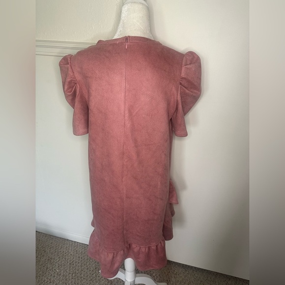 Voy Puff Suede Asymmetrical Hem Dress size M - Picture 6 of 13